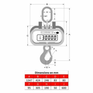 Peson LKE30 • Pesage de 0 à 30 000 kg