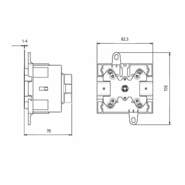 Interrupteur sectionneur 4P  sans coffret – 100A