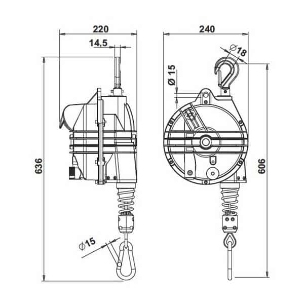 Equilibreur de charge                                     • 10 à 15 kg