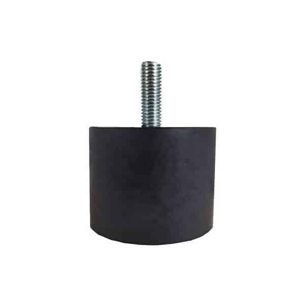 Tampon                amortisseur cylindrique caoutchouc Ø60 x 45 mm • Tige filetée M10 x 30 mm