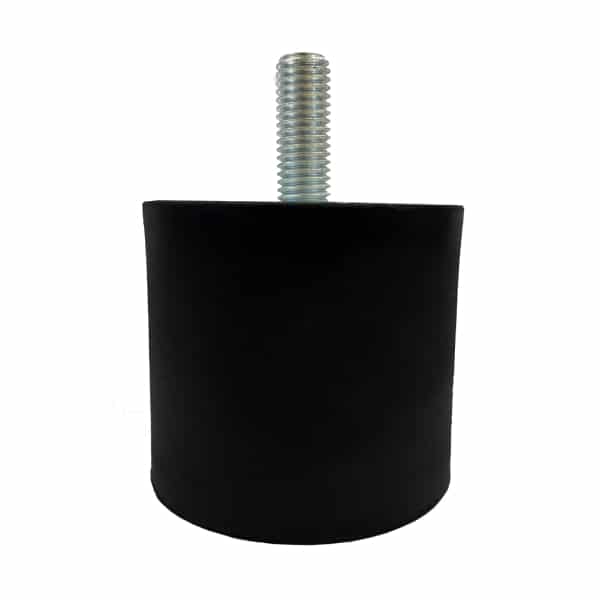 Tampon        amortisseur cylindrique caoutchouc Ø80 x 70 mm • Tige filetée M14 x 35 mm