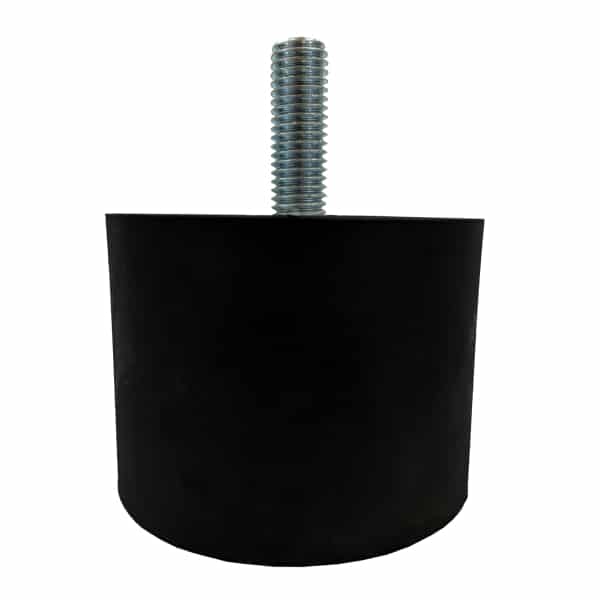 Tampon              amortisseur cylindrique caoutchouc Ø70 x 50 mm • Tige filetée M10 x 30 mm