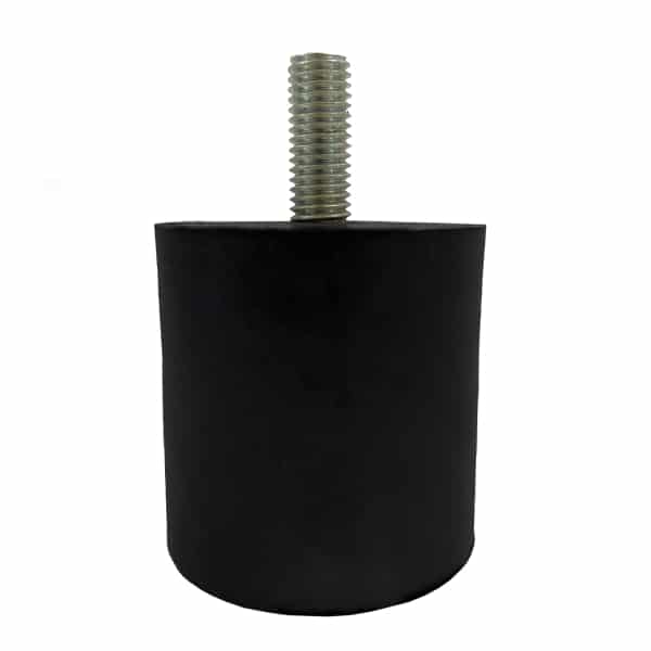 Tampon                 amortisseur cylindrique caoutchouc Ø50 x 50 mm • Tige filetée M10 x 25 mm