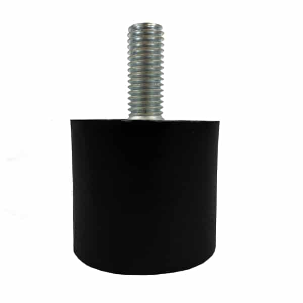 Tampon                     amortisseur cylindrique caoutchouc Ø40 x 35 mm • Tige filetée M10 x 25 mm