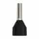 Embout de câblage double 2x1,5mm² Noir