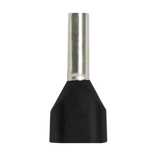 Embout de câblage double 2×1,5mm² Noir • Paquet de 500