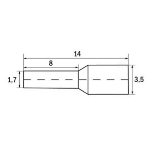 Embout de câblage 1,5 mm² Noir • Paquet de 500