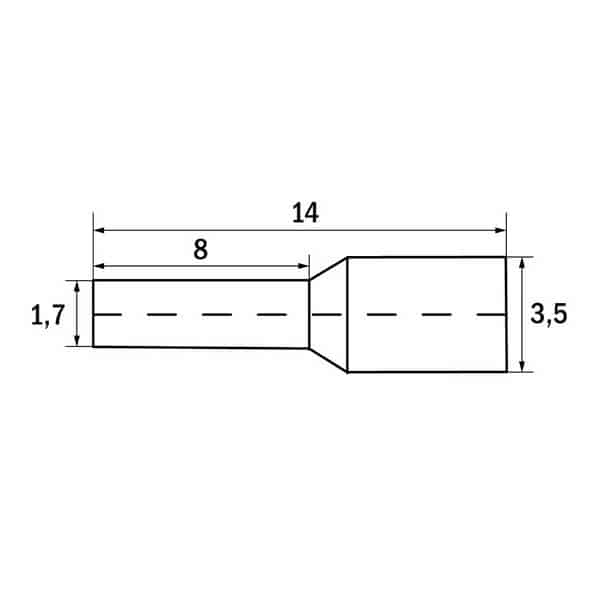 Embout de câblage 1,5 mm² Noir • Paquet de 500