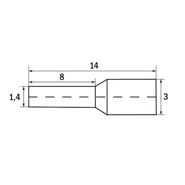 Embout de câblage 1 mm² Rouge  • Paquet de 500