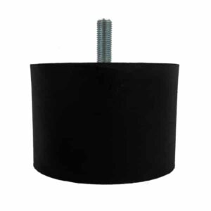 Tampon   amortisseur cylindrique caoutchouc Ø150 x 100 mm • Tige filetée M20 x 50 mm