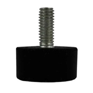 Tampon                              amortisseur cylindrique caoutchouc Ø20 x 25 mm • Tige filetée M6 x 16 mm