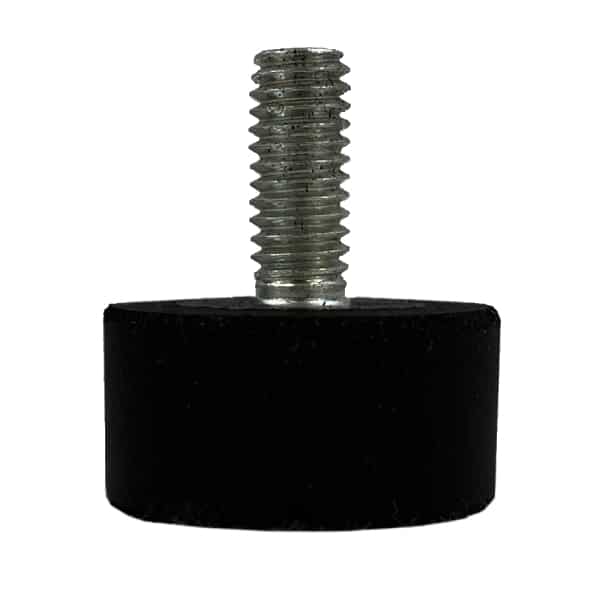Tampon                              amortisseur cylindrique caoutchouc Ø20 x 25 mm • Tige filetée M6 x 16 mm