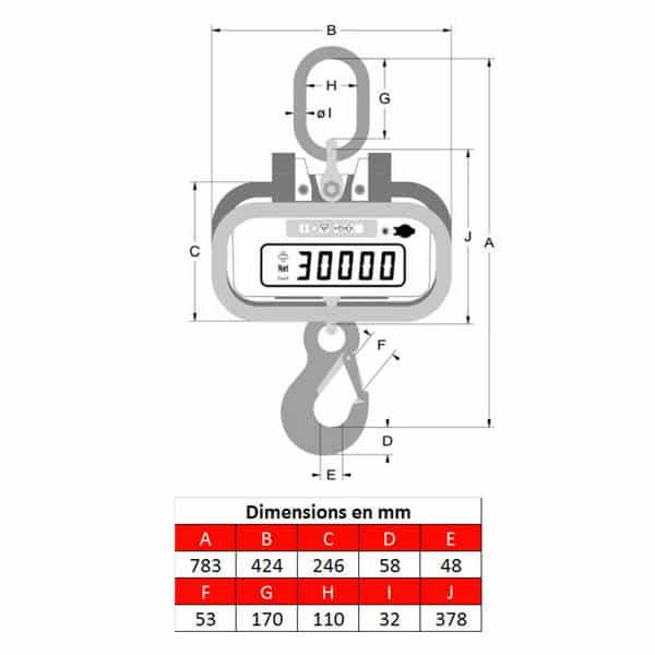 Peson LKE10 • Pesage de 0 à 10 000 kg