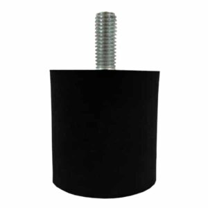 Tampon                    amortisseur cylindrique caoutchouc Ø40 x 40 mm • Tige filetée M8 x 20 mm
