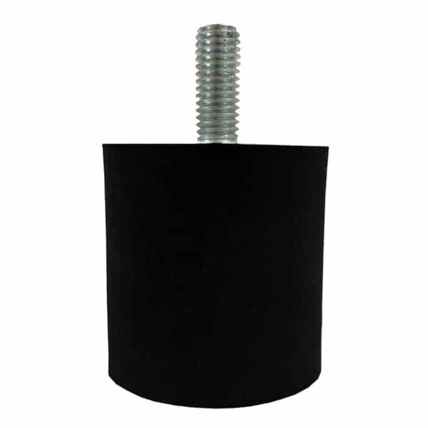 Tampon                    amortisseur cylindrique caoutchouc Ø40 x 40 mm • Tige filetée M8 x 20 mm
