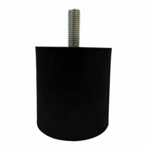 Tampon               amortisseur cylindrique caoutchouc Ø60 x 60 mm • Tige filetée M10 x 30 mm