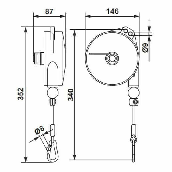 Equilibreur de charge               • 0,2 à 0,5 kg