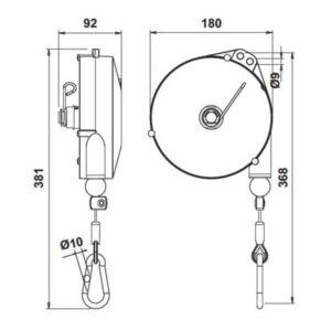Equilibreur de charge ATEX avec cliquet d’arrêt • 2 à 4 kg