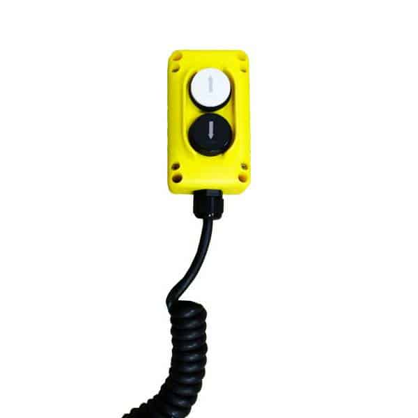 Boîte à boutons               2 boutons avec 1 aimant et câble spiralé 3G1,5 mm² de 3 m (longueur dépliée)