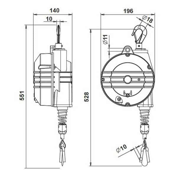 Equilibreur de charge ATEX              • 10 à 14 kg