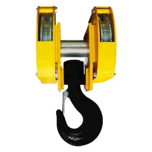 Moufle   pour palan 2 réas • Charge 12,5 t (M5) • Entraxe 221mm • Pour câble Ø 11-12mm