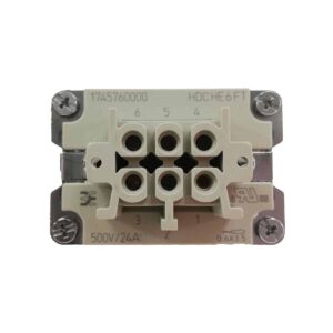 Prise   femelle 6 broches (serrage par vis) • HE-006-F