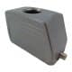 Capot pour prise 6 broches • 2 ergots • profondeur : 52mm • sortie droite M20