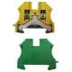Borne de terre pour montage sur rail oméga pour fil 95/120 mm² (serrage par vis)