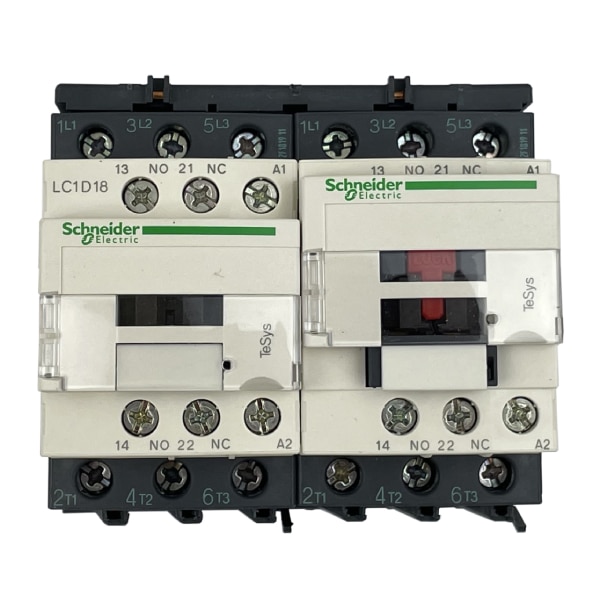 Contacteur inverseur tripolaire Schneider LC2D18E7 • Intensité 18A (AC3)