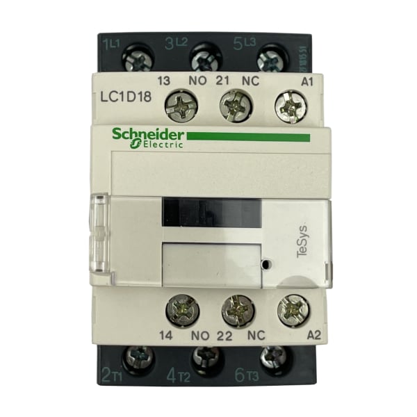 Contacteur tripolaire Schneider LC1D18E7 • Intensité 18A (AC3)