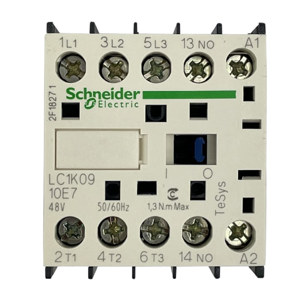 Contacteur tripolaire Schneider LC1K0910E7 • Intensité 9A (AC3)