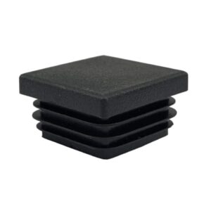 Chape d’extrémité (Bouchon d’extrémité) de rail 40 x 40 mm • En polyéthylène noir