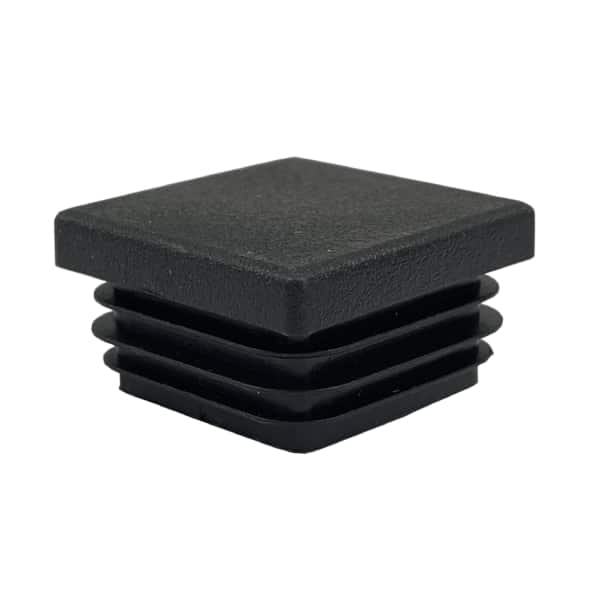 Chape d’extrémité (Bouchon d’extrémité) de rail 40 x 40 mm • En polyéthylène noir