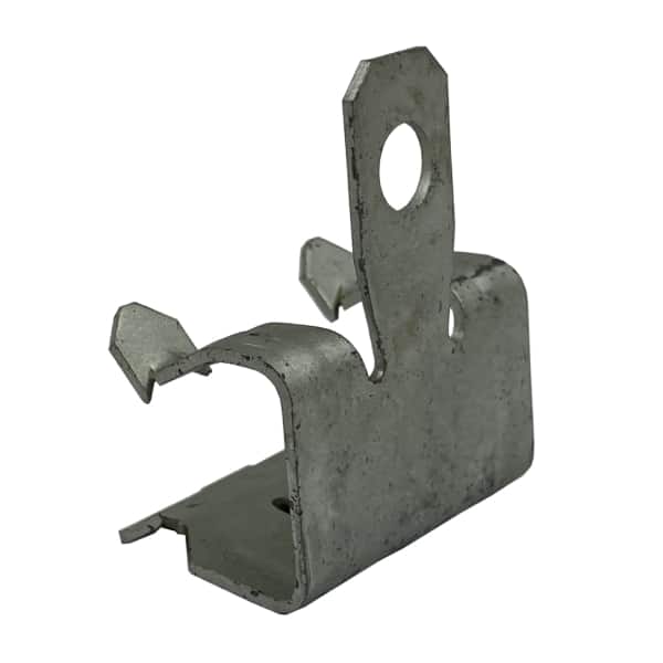 Attache de fixation clips avec trou Ø 7mm • Pour épaisseur de fer 14 à 19 mm