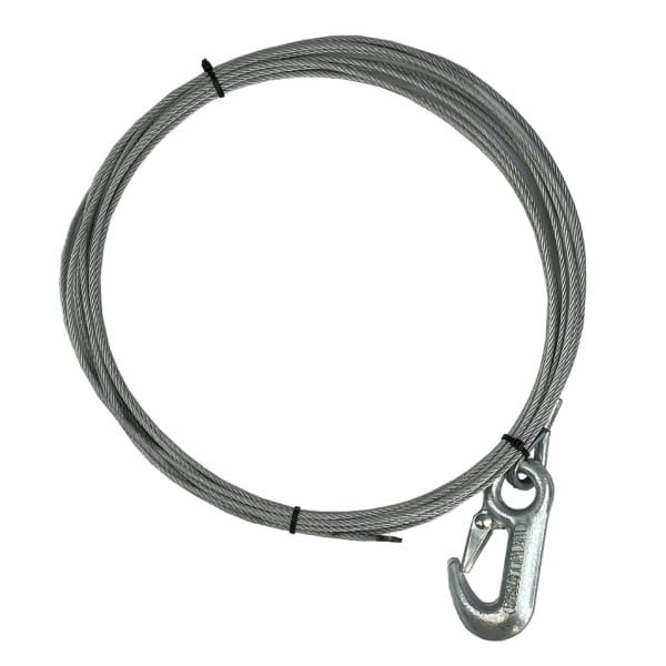 Câble acier Ø 3 mm • Longueur 8 m avec boucle et crochet