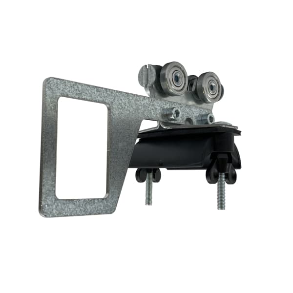 Chariot entraineur acier avec galets acier • Pour rail 30 x 32 mm