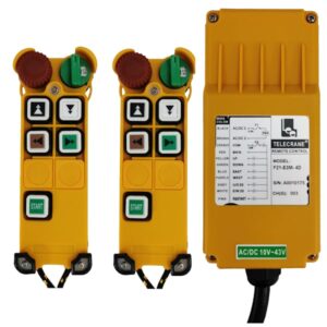 Radiocommande Telecrane F21-E3M-4D    avec 1 émetteur de secours • (4 boutons 2 crans)