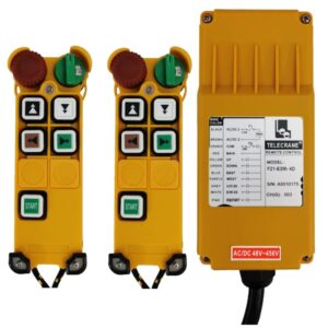 Radiocommande Telecrane F21-E3M-4D  avec 1 émetteur de secours • (4 boutons 2 crans)
