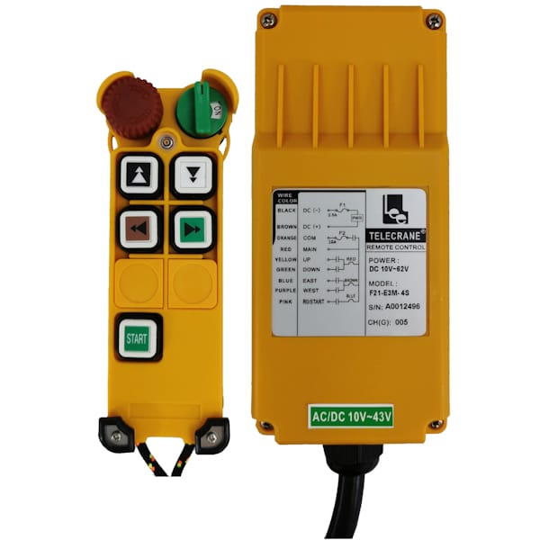 Radiocommande Telecrane F21-E3M-4S         • (4 boutons 1 cran)