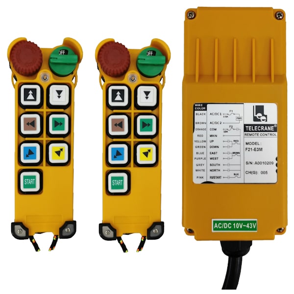 Radiocommande F21-E3M-6S       avec 1 émetteur de secours • (6 boutons 1 cran)