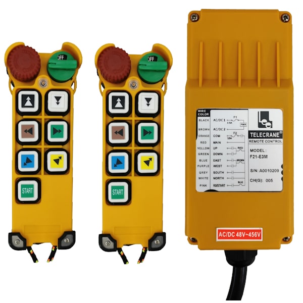 Radiocommande F21-E3M-6S   avec 1 émetteur de secours • (6 boutons 1 cran)
