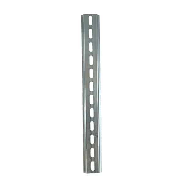 Rail oméga perforé • Hauteur 7,5 mm • Largeur 35 mm • Longueur 2 m
