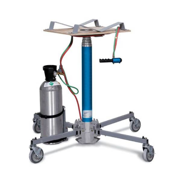 Lève matériels de chantier portatif pneumatique • Capacité de levage 113 kg à 5,6 m
