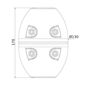 Contrepoids  10 kg • câble Ø4 à 6 mm