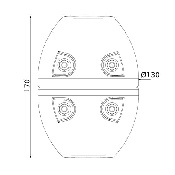 Contrepoids  10 kg • câble Ø4 à 6 mm