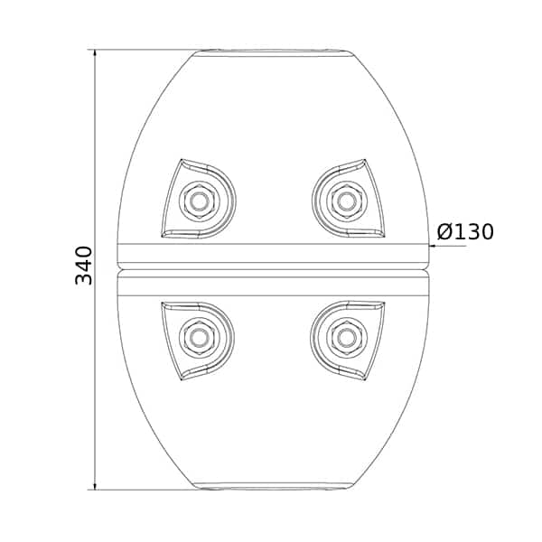 Contrepoids 20 kg • câble Ø7 – 8 mm