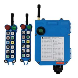 Radiocommande Telecrane F25-10D  avec 1 émetteur de secours • (1 bouton 1 cran + 10 boutons 2 crans)