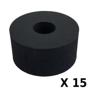 Tampon amortisseur cylindrique caoutchouc Ø60 x 30 mm avec un trou de Ø20 mm