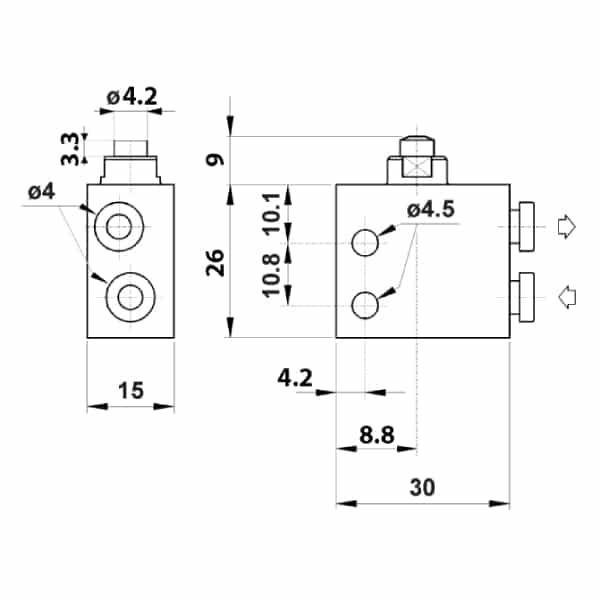 Distributeur pneumatique 3/2 monostable NC • ATEX