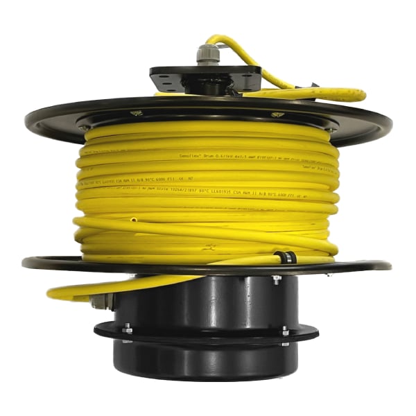 Enrouleur de câble électrique à rappel par ressort, course 15m • 4G1.5mm²